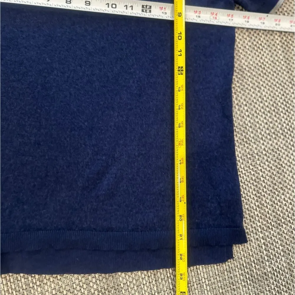 PATRICK ASSARAF Merino Lightweight Open Short Sleeve Knit Polo Depth Navy Blue M